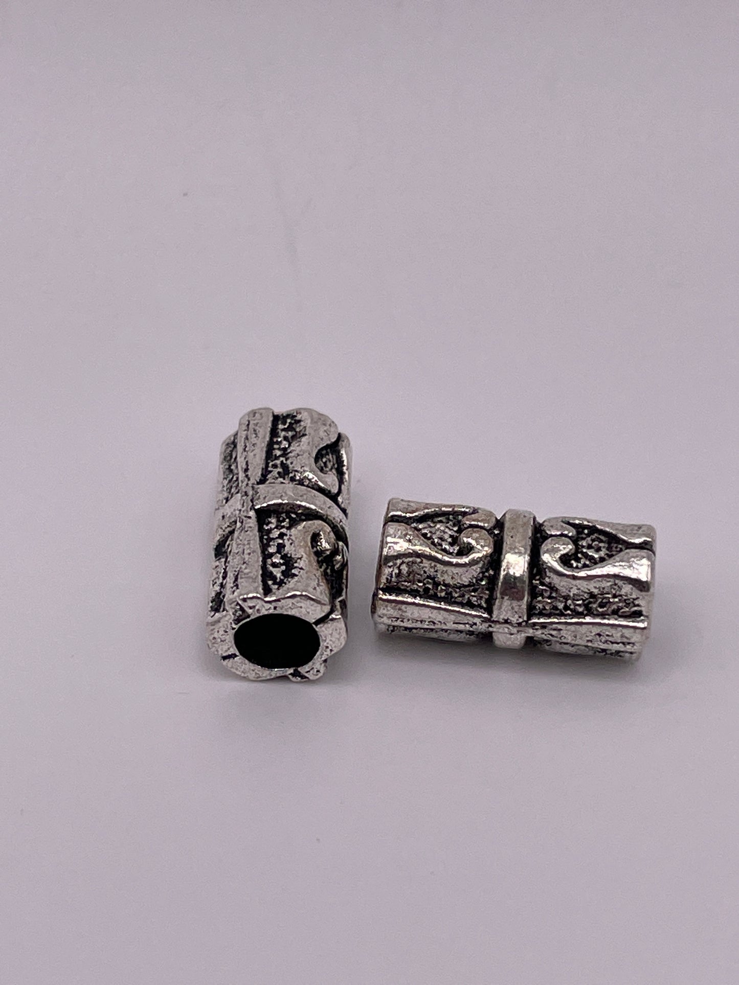 Pewter Bead Cylinder .95