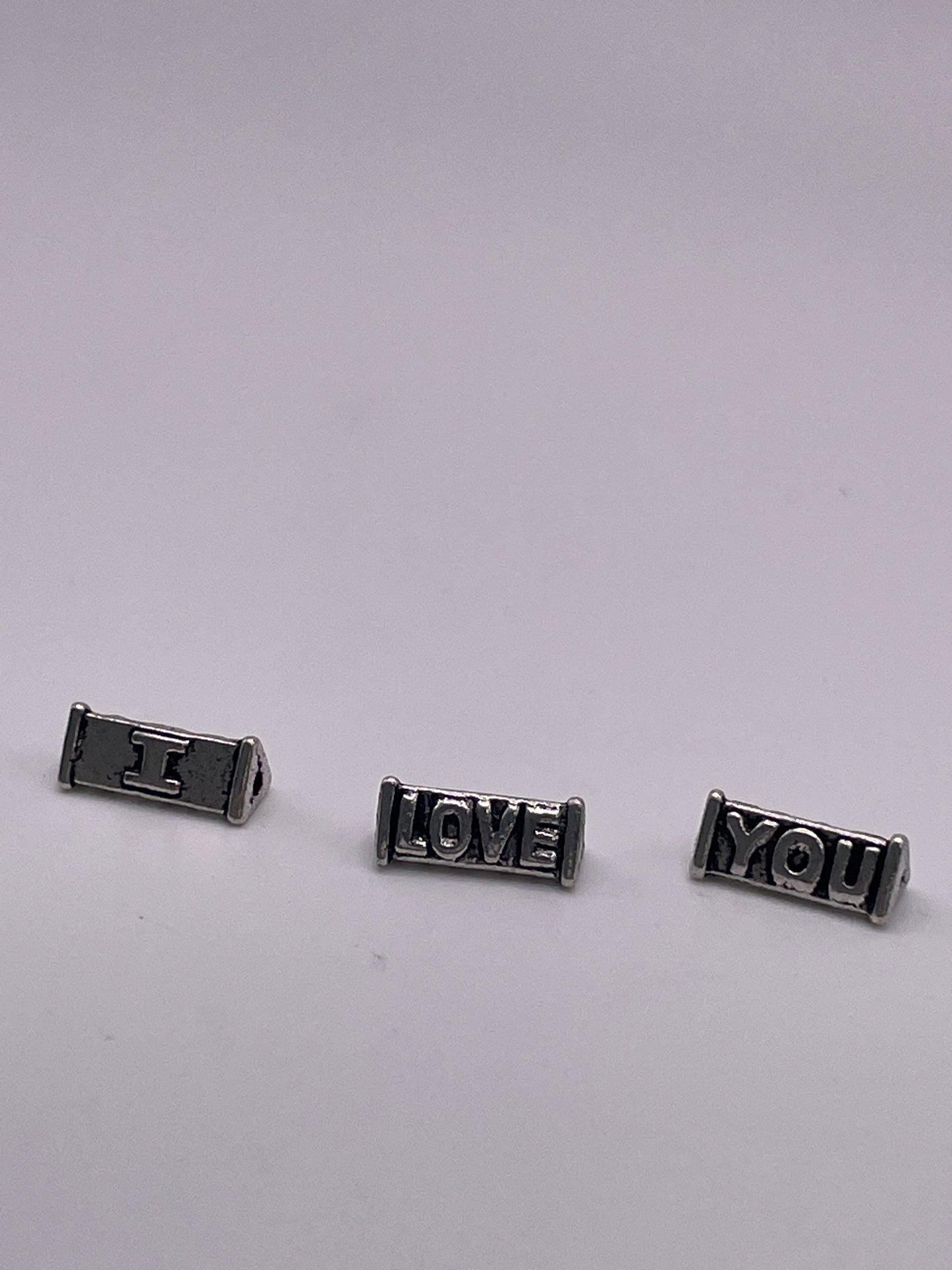 Pewter I Love You Bead .95