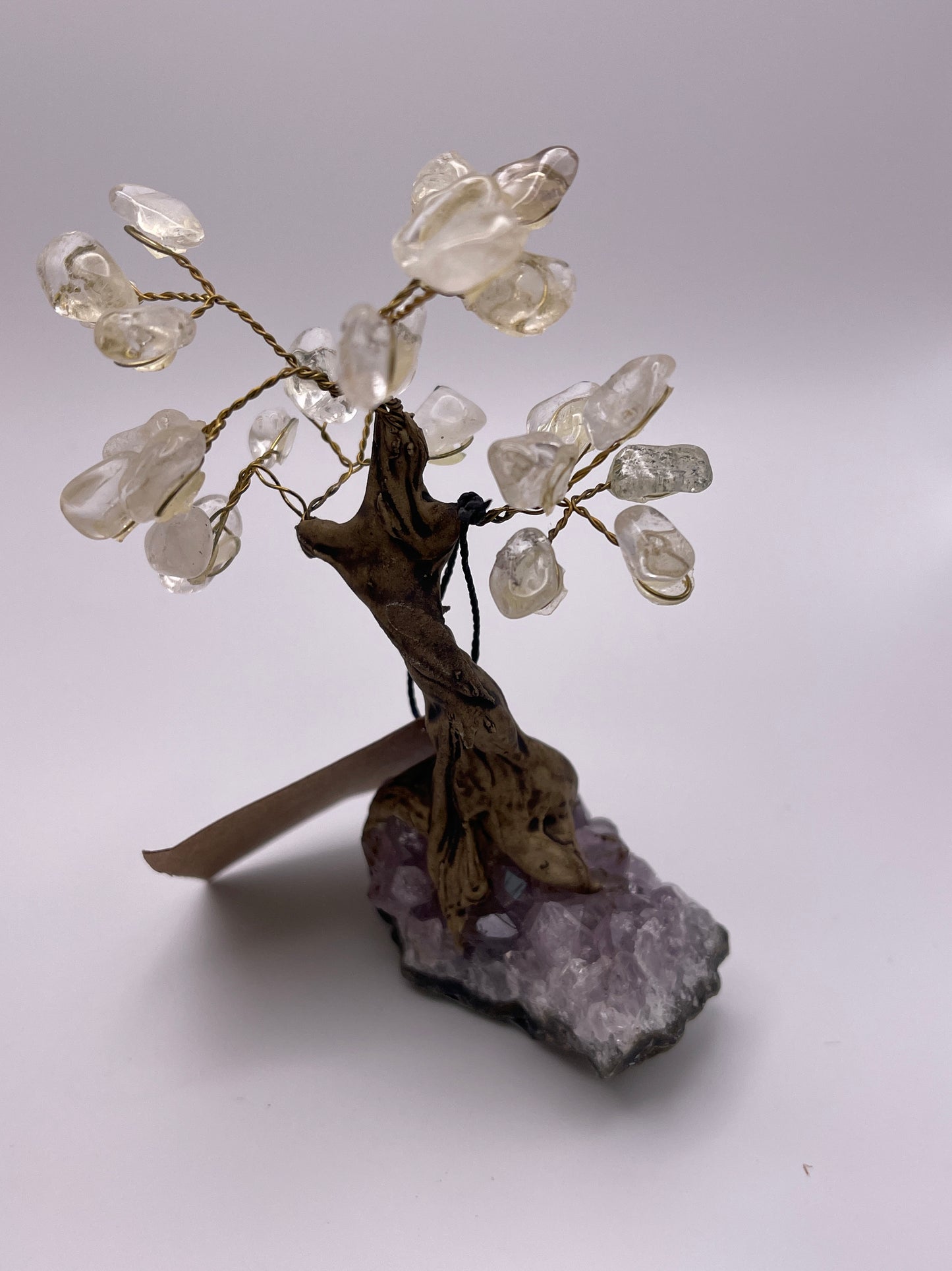 Bonsai Gem Tree on Quartz or Amethyst 4.5-5