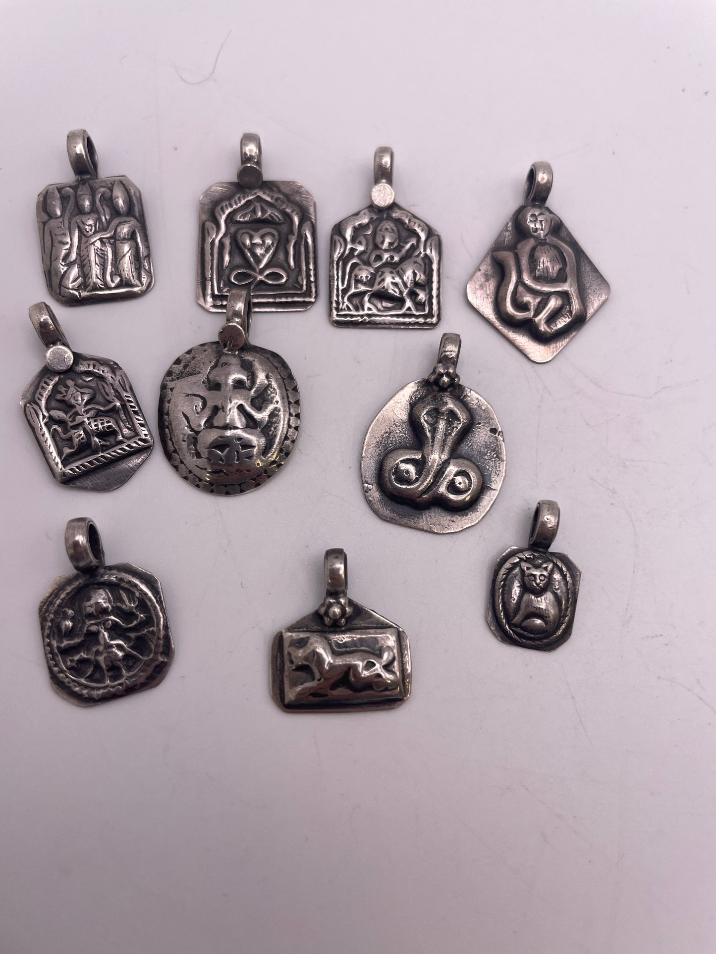 Assorted Charms Indian Coin Silver