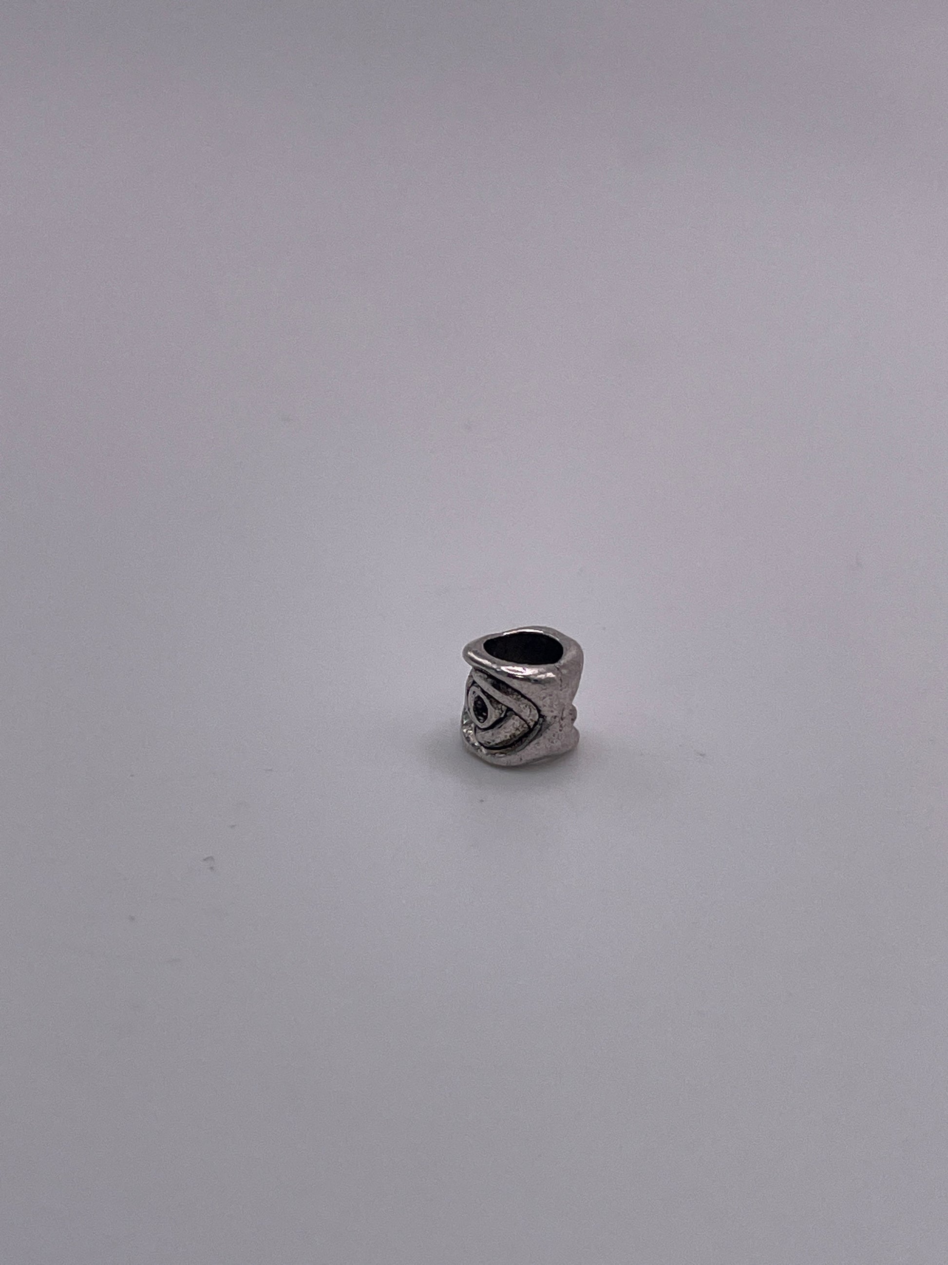 Pewter Rose Cylinder Bead .95