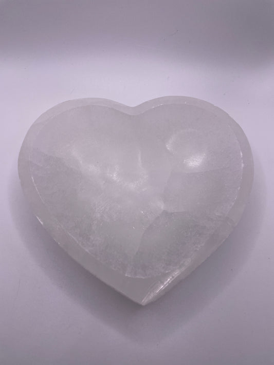 Selenite Heart Bowl 6