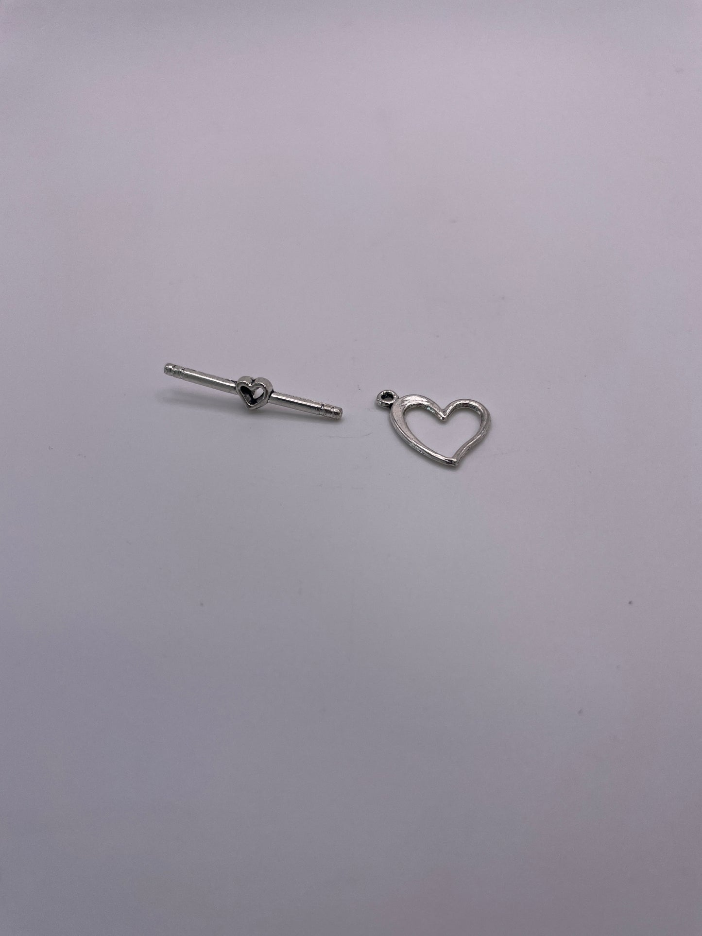 Pewter Heart Toggle Clasp 1.3