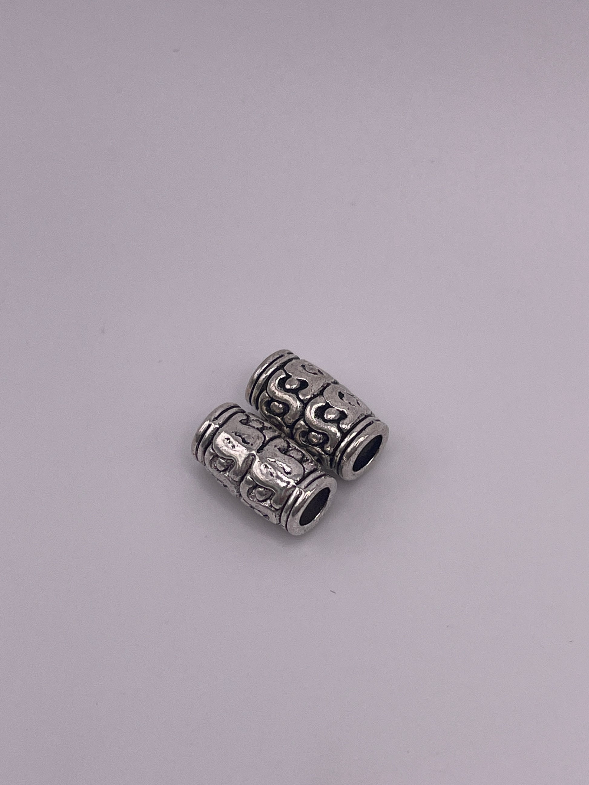 Pewter Barrel Bead .95