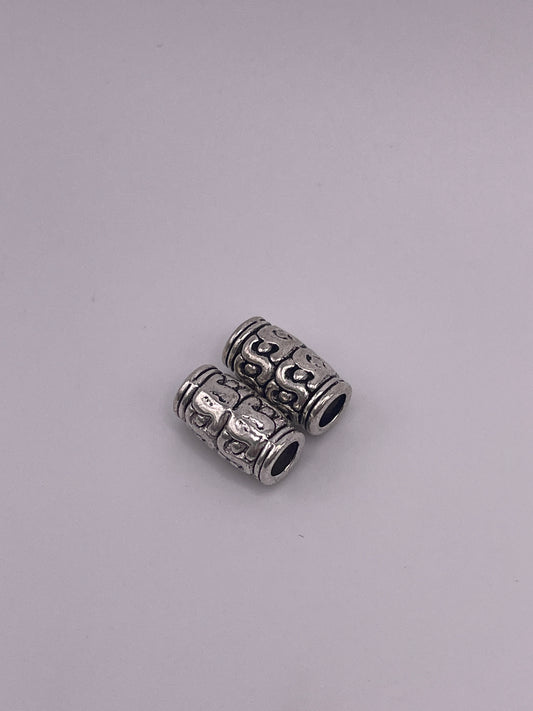 Pewter Barrel Bead .95