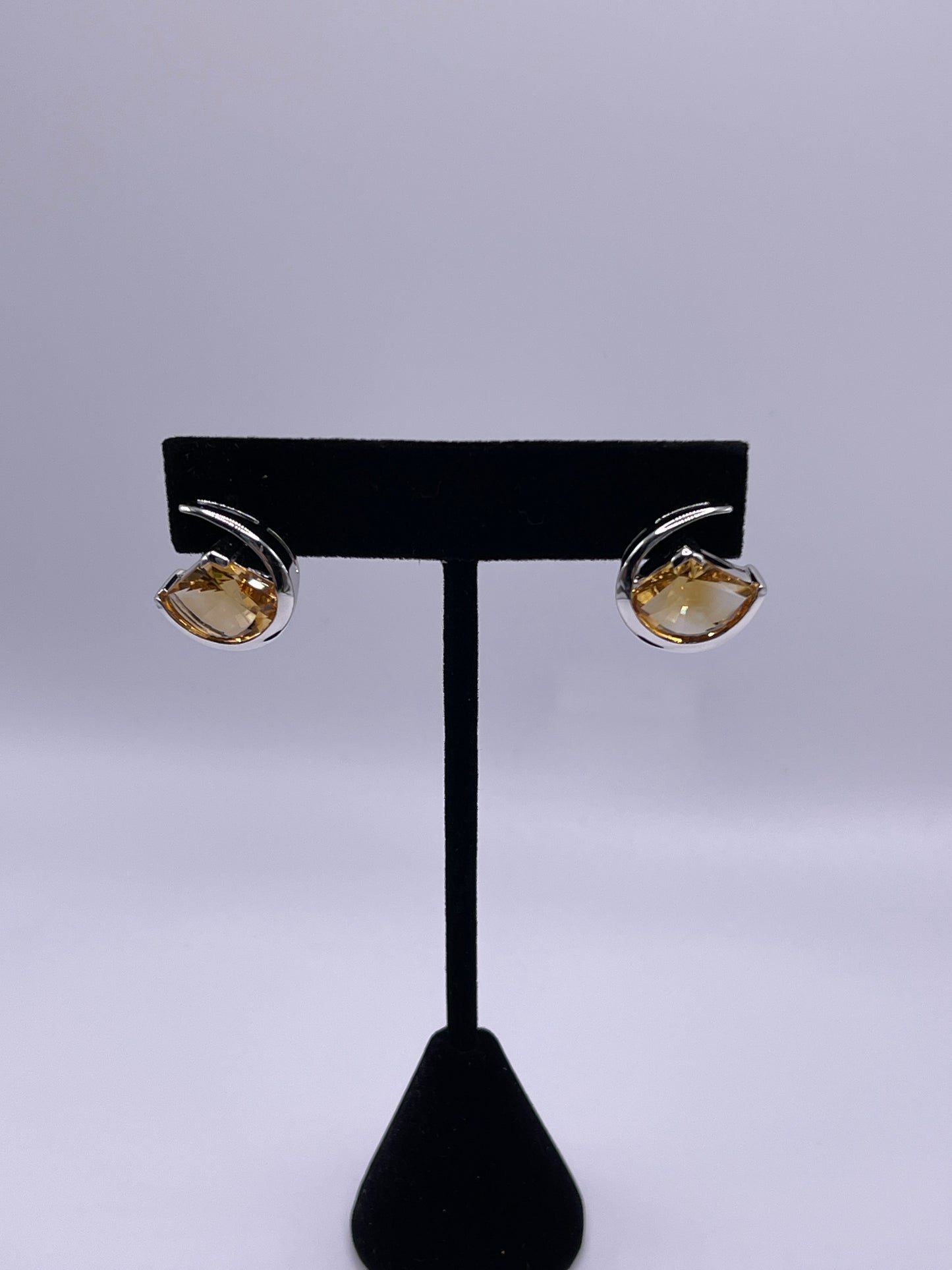 Citrine Wave Statement Earrings