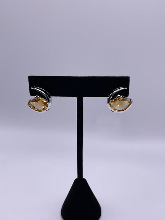 Citrine Wave Statement Earrings