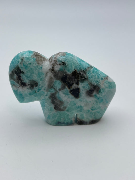 Amazonite Buffalo Carving