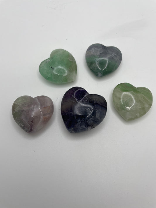 Fluorite Hearts 1.5 Inch