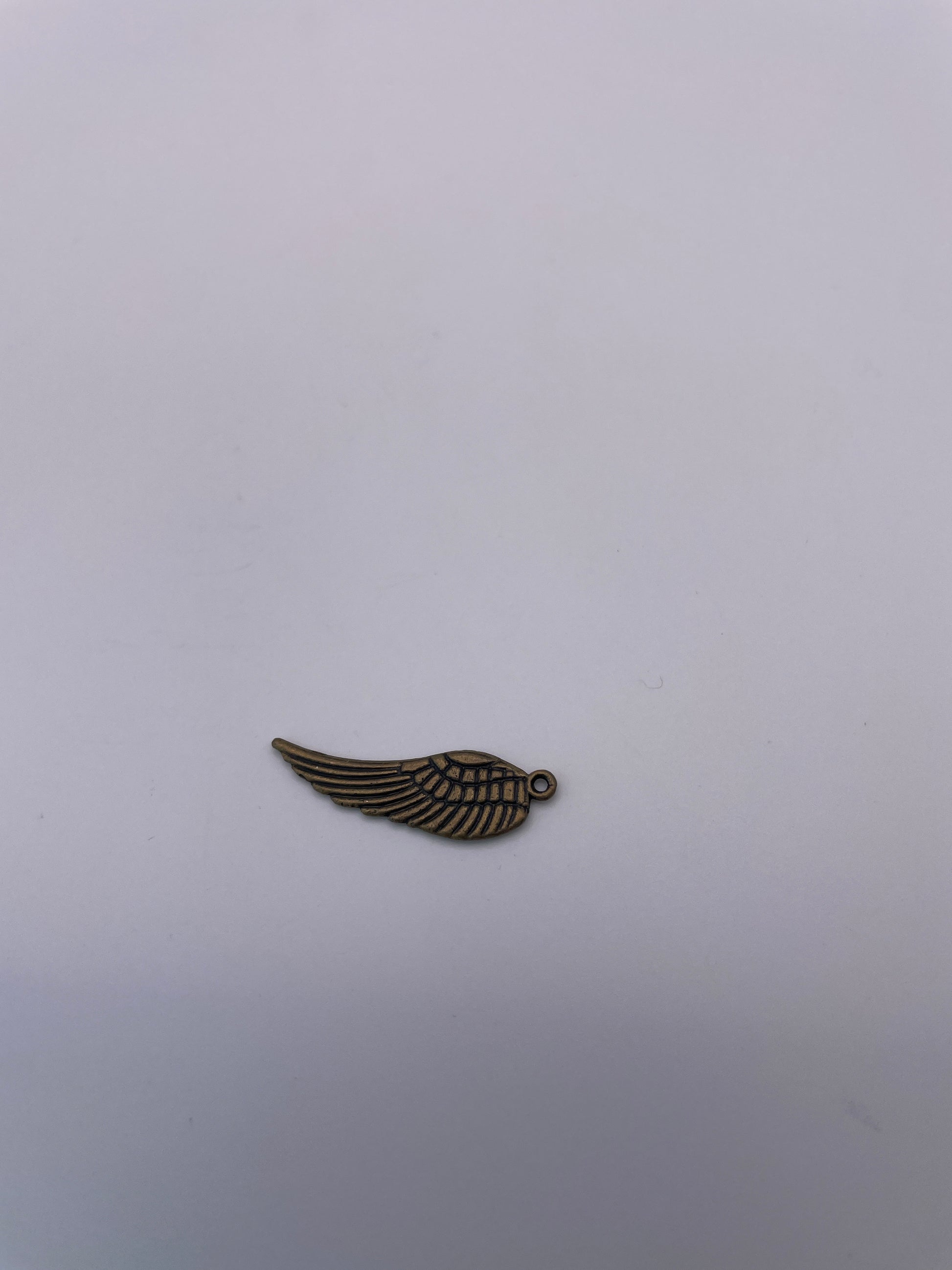 Pewter Angel Wing Charm .95