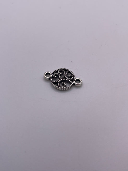 Pewter Swirl Connector .95
