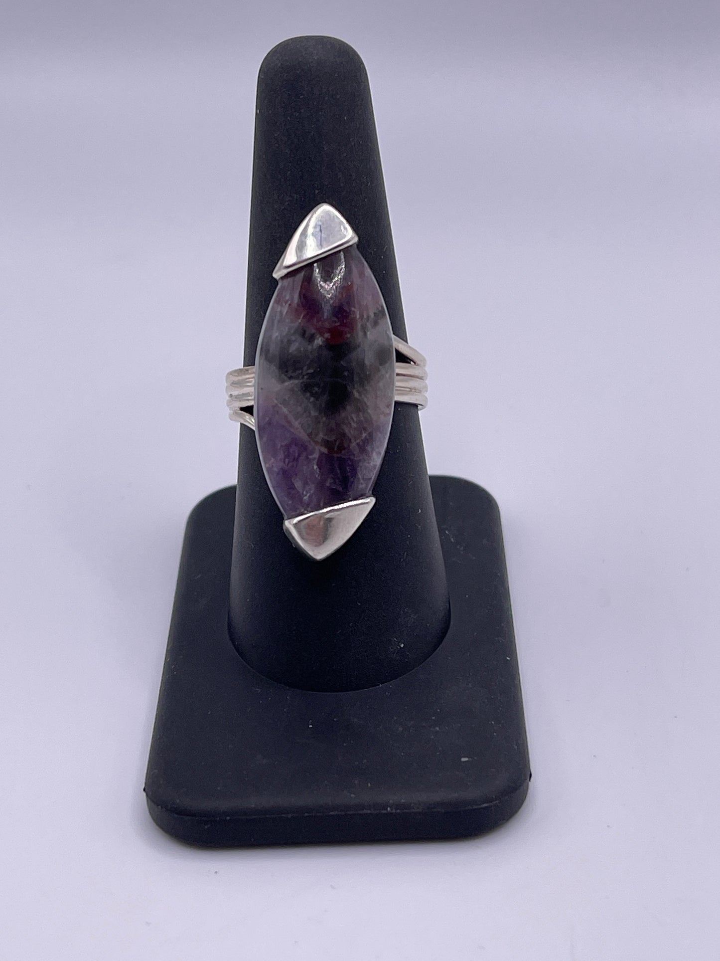 Cacoxenite Statement Sterling Silver Ring Size 8