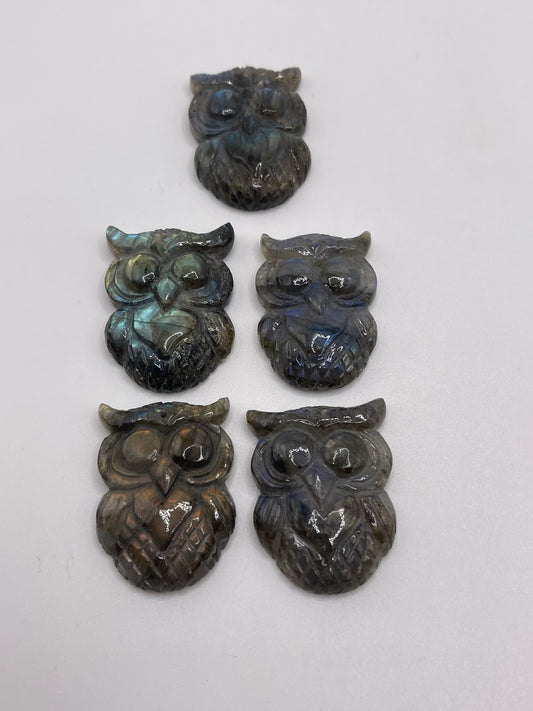 Labradorite Owl Pendant