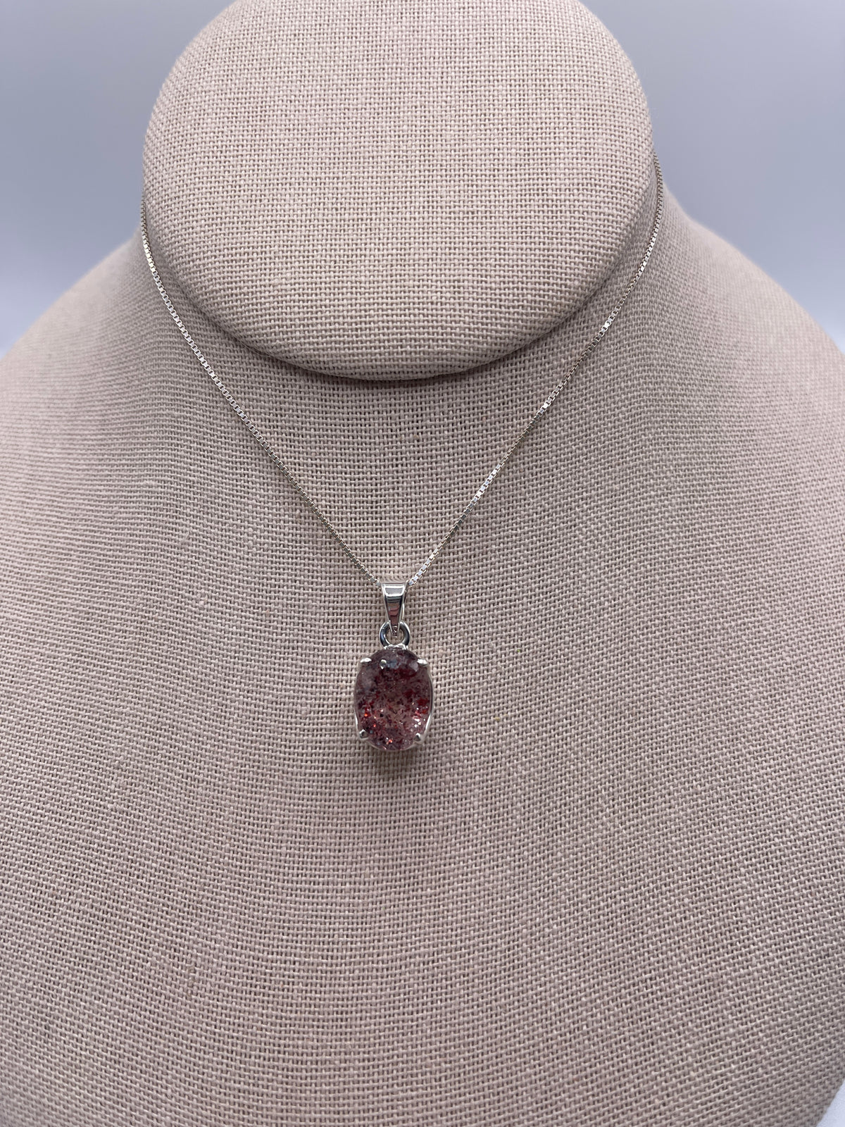 Lepidocrocite Faceted Sterling Silver Pendant
