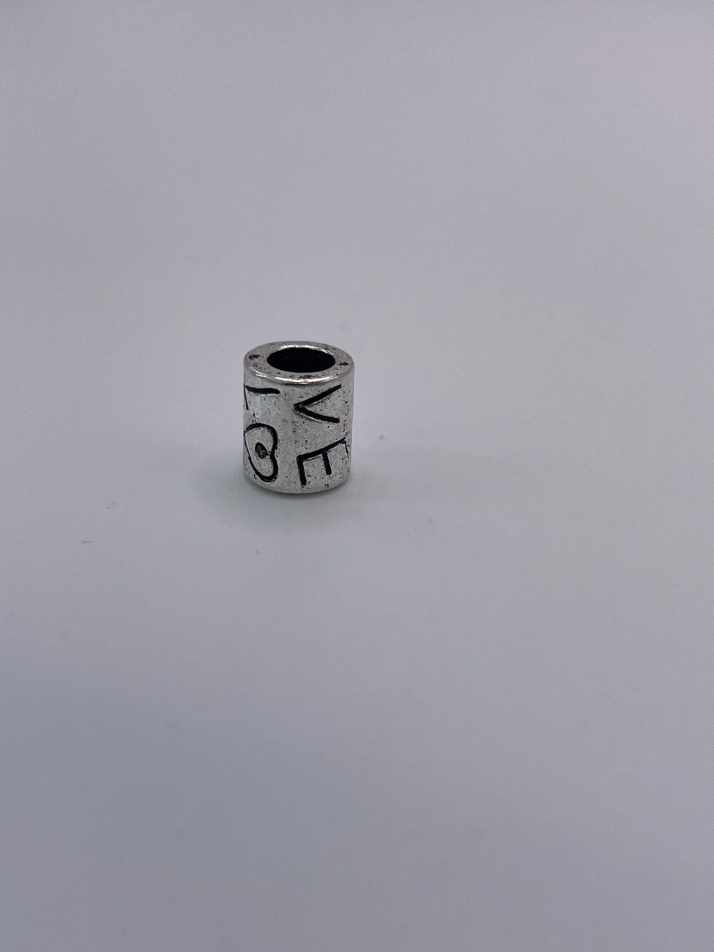 Pewter Cylinder Love Charm .95