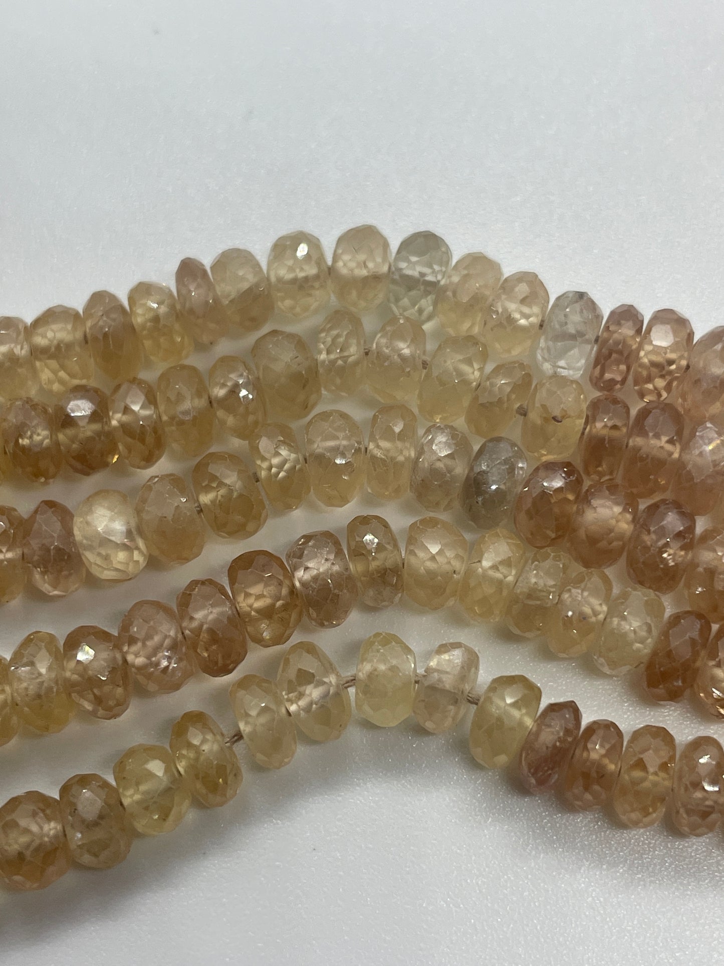5mm Andalusite Faceted Roundel Bead Strand