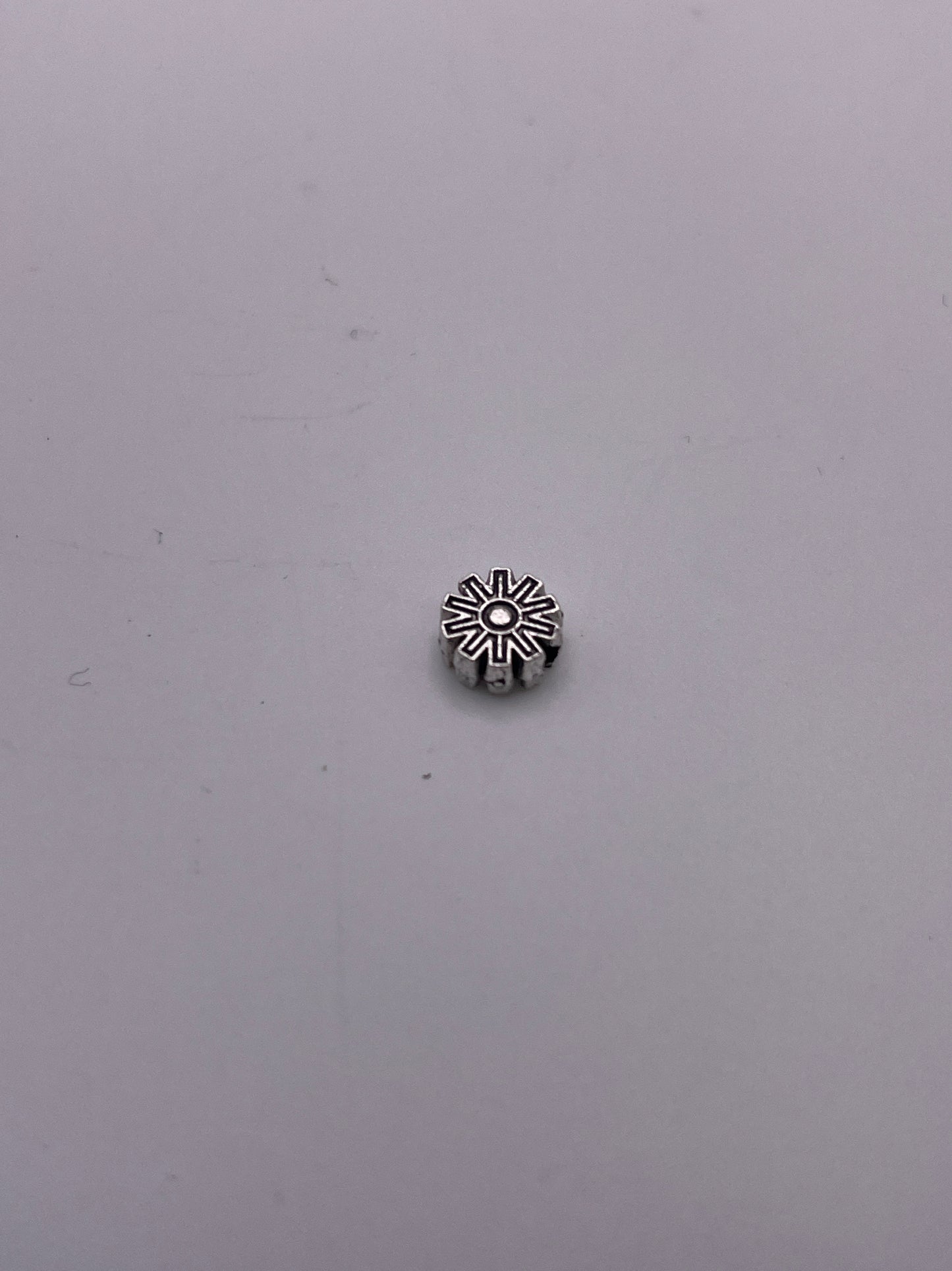 Pewter Flower Bead .45