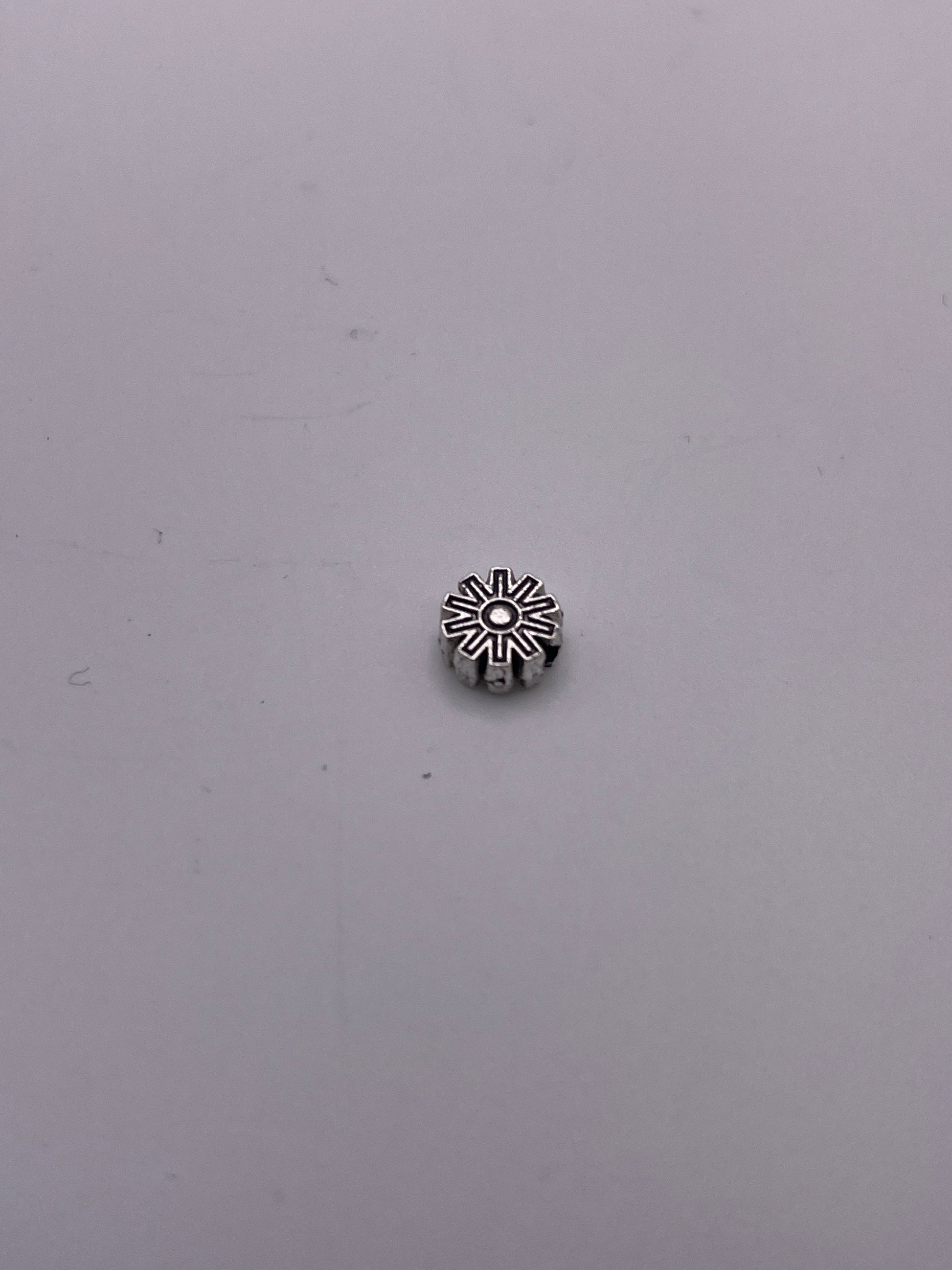 Pewter Flower Bead .45