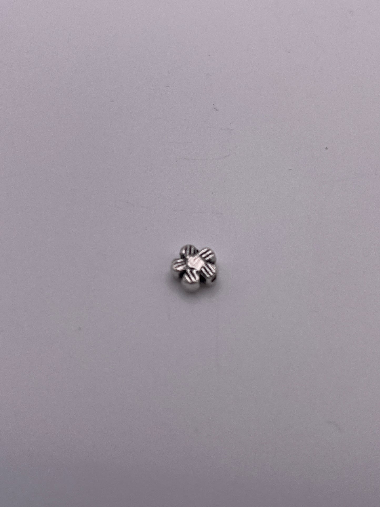 Pewter Flower Bead .35