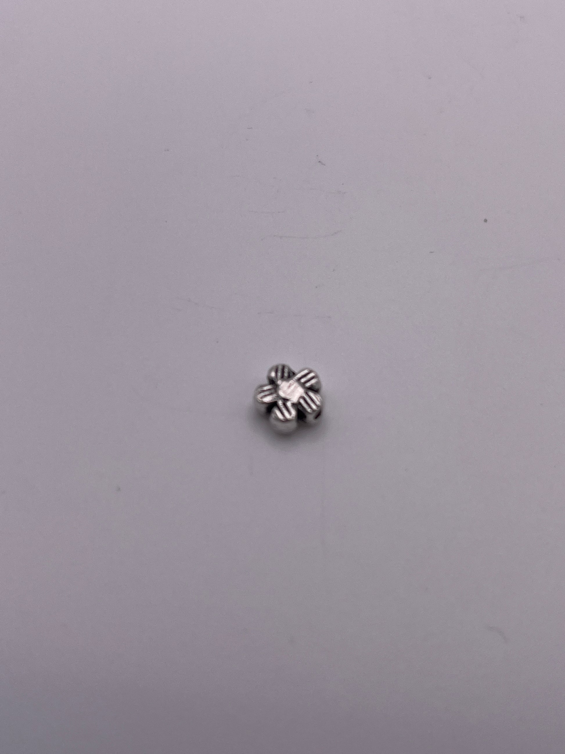 Pewter Flower Bead .35