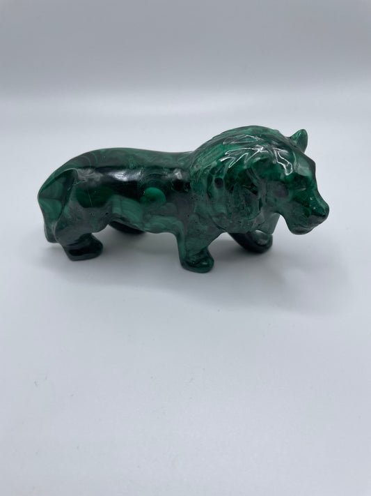 Malachite Lion Specimen