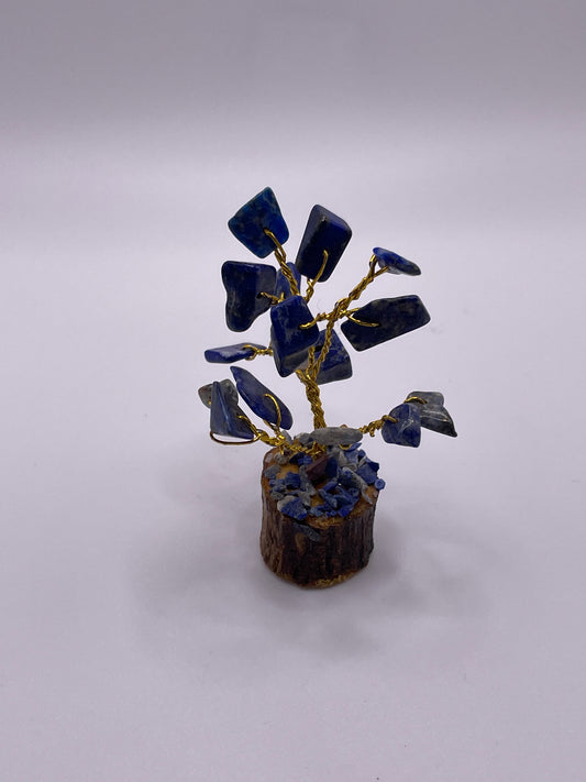Mini Bonsai Gemstone Tree On Wood 2