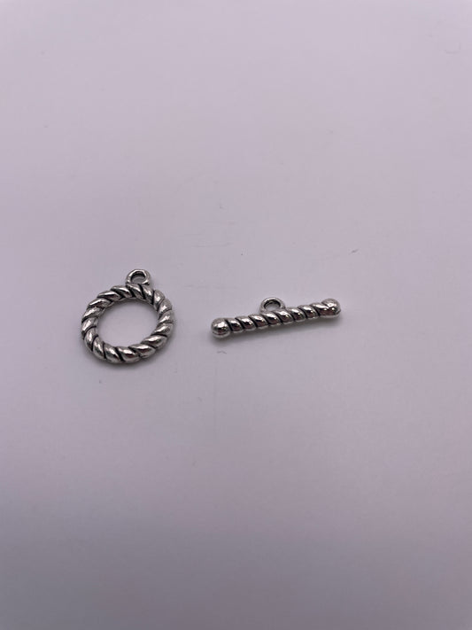 Pewter Twisted Toggle Clasp 1.30