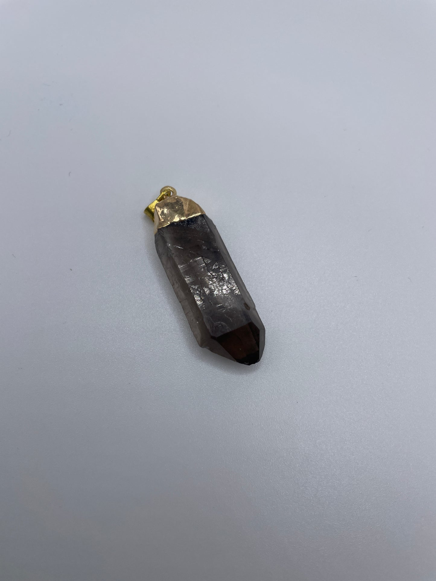 Gold Plated Smokey Quartz Pendant