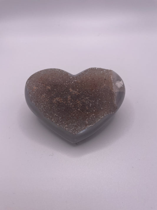 Agate Druzy Heart