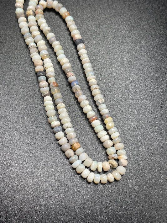 4mm Opal Faceted Rondell