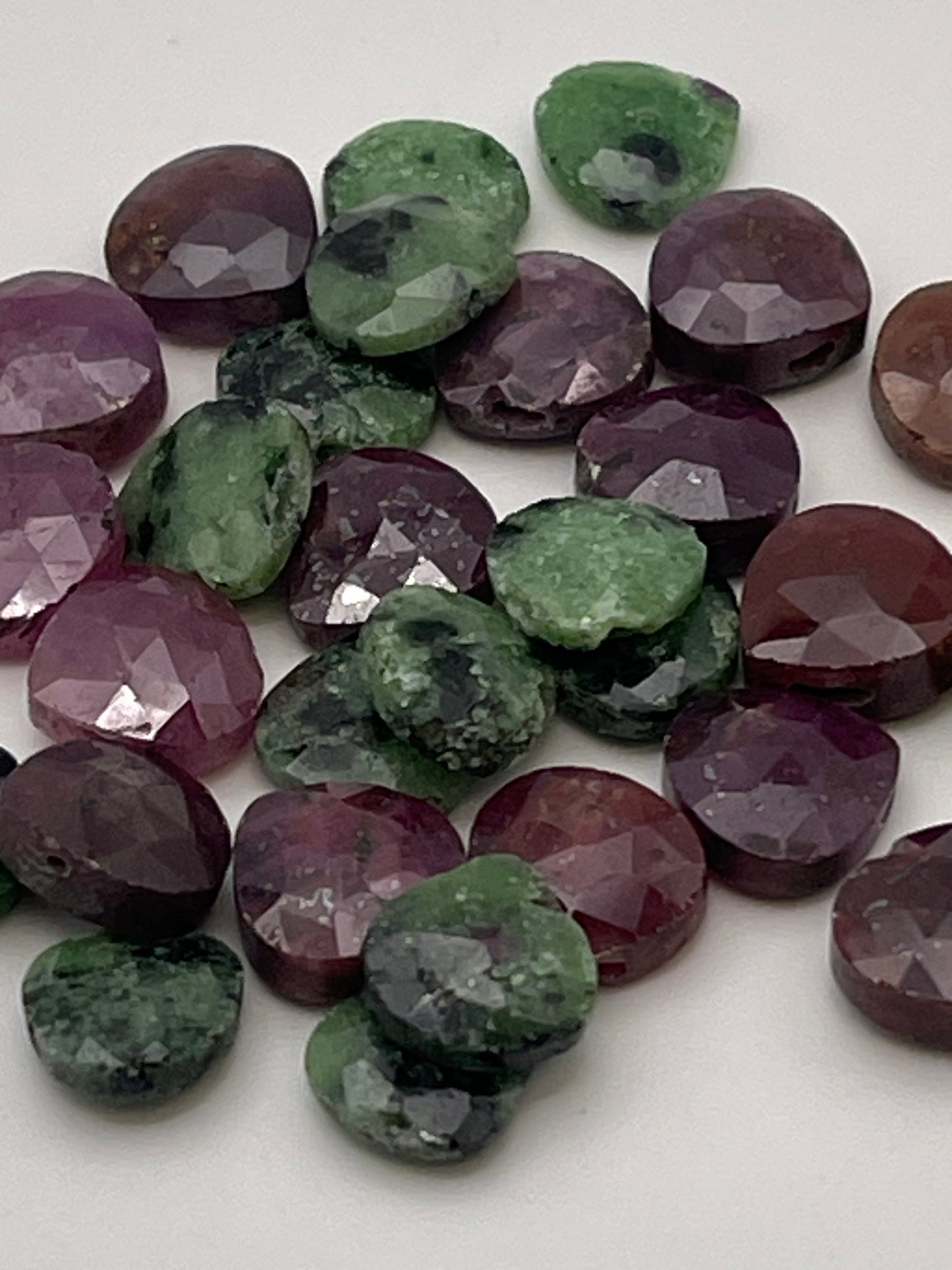 Ruby Zosite Faceted Top Drill Single