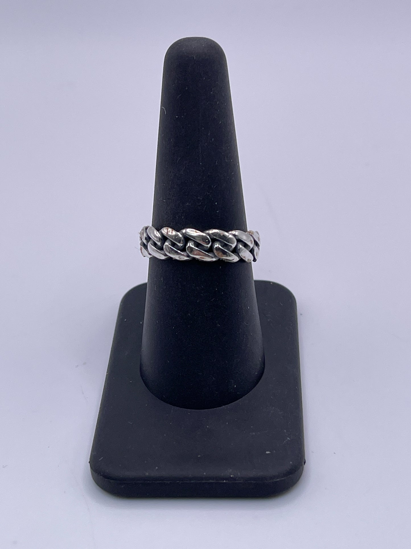 Chain Sterling Silver Ring Size 8