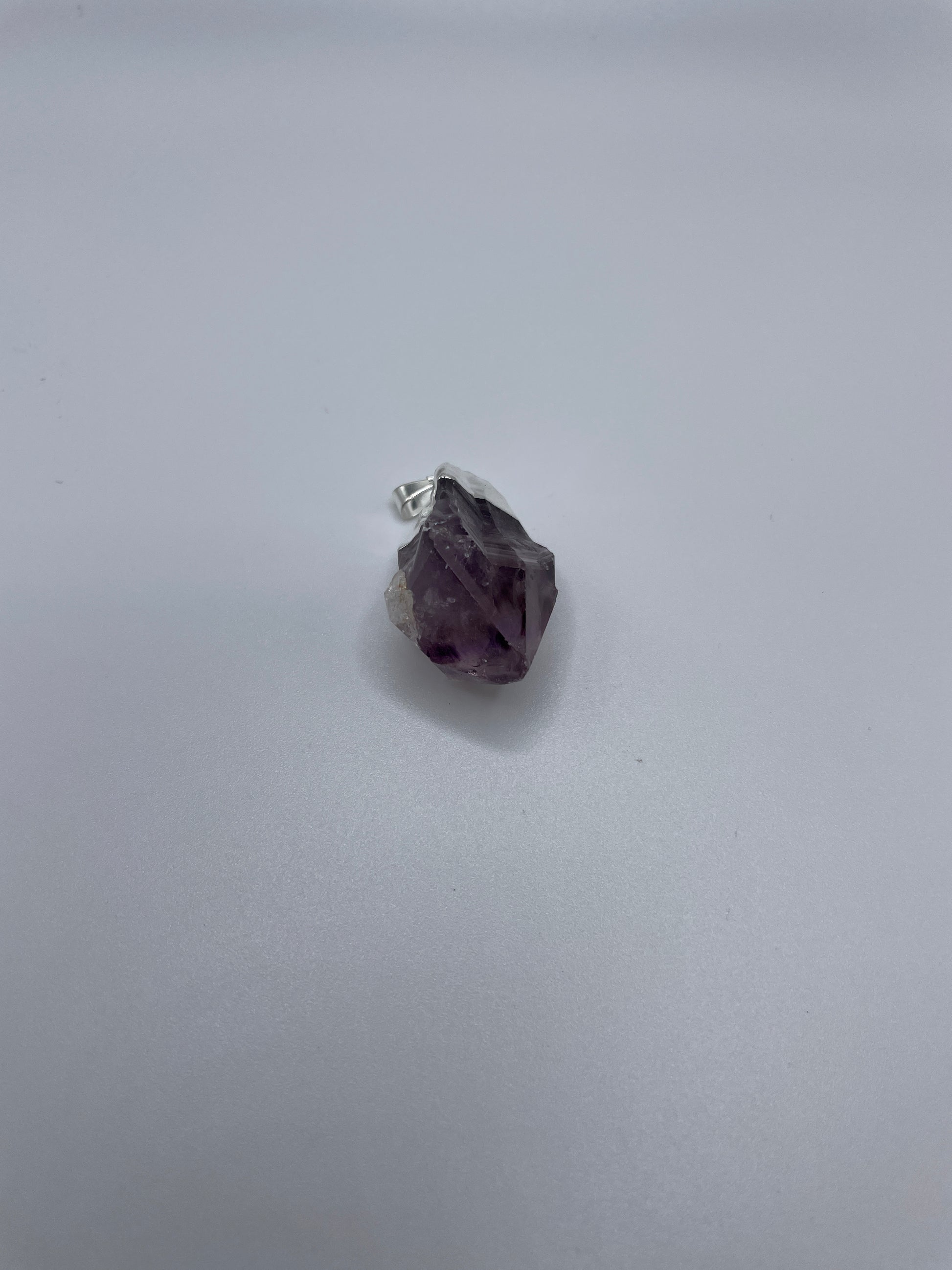 Amethyst And Silver Plated Pendant