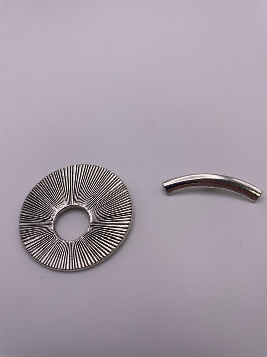 Pewter Lined Toggle Clasp 1.95