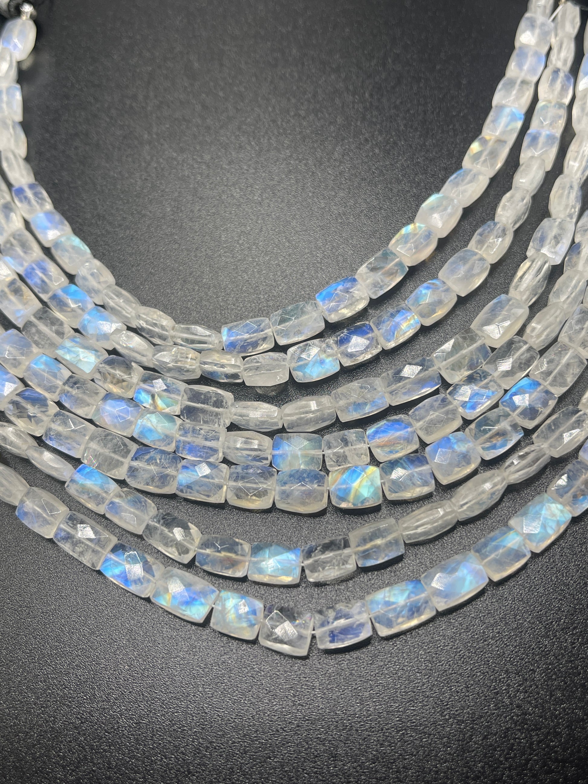 5-7mm Moonstone Faceted Rectangle