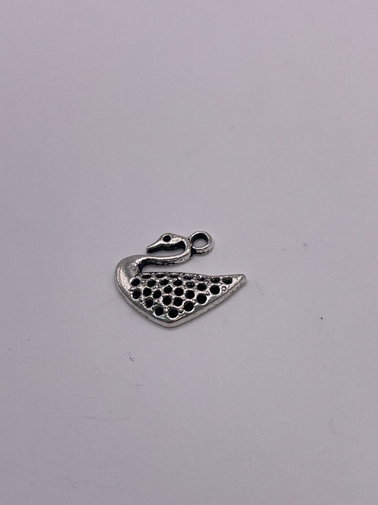 Pewter Swan Charm 1.30