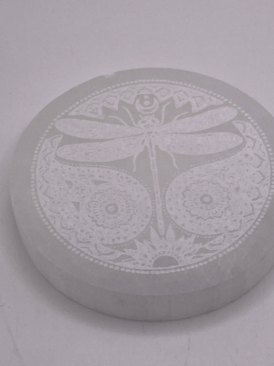 Selenite Dragonfly Charging Plate