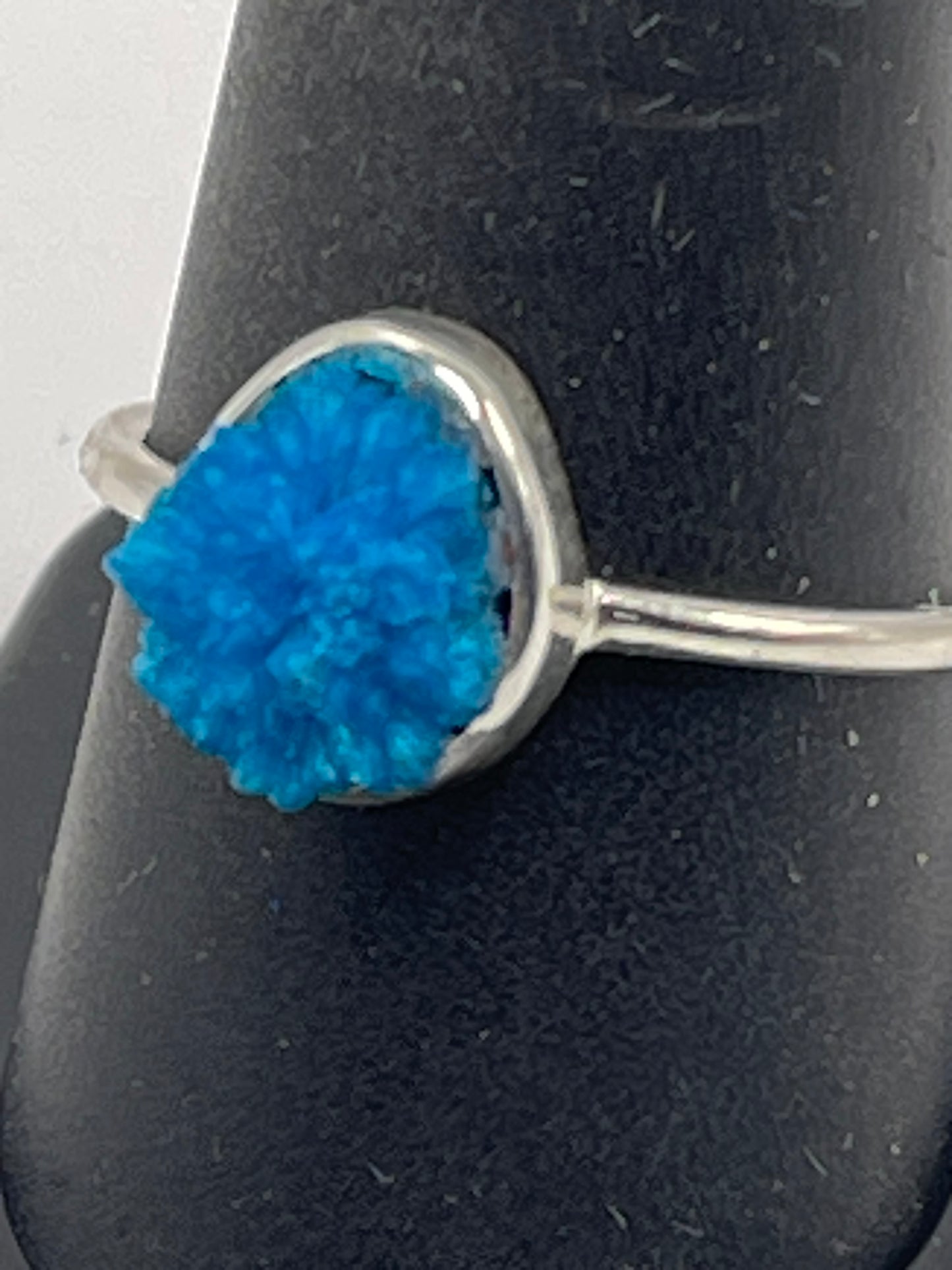Cavansite Mini Sterling Silver Ring Size 10