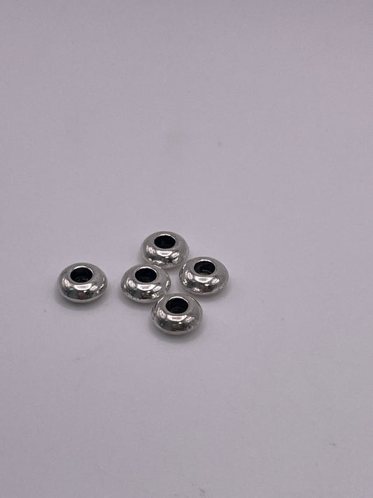 Pewter Rondelle Bead .45