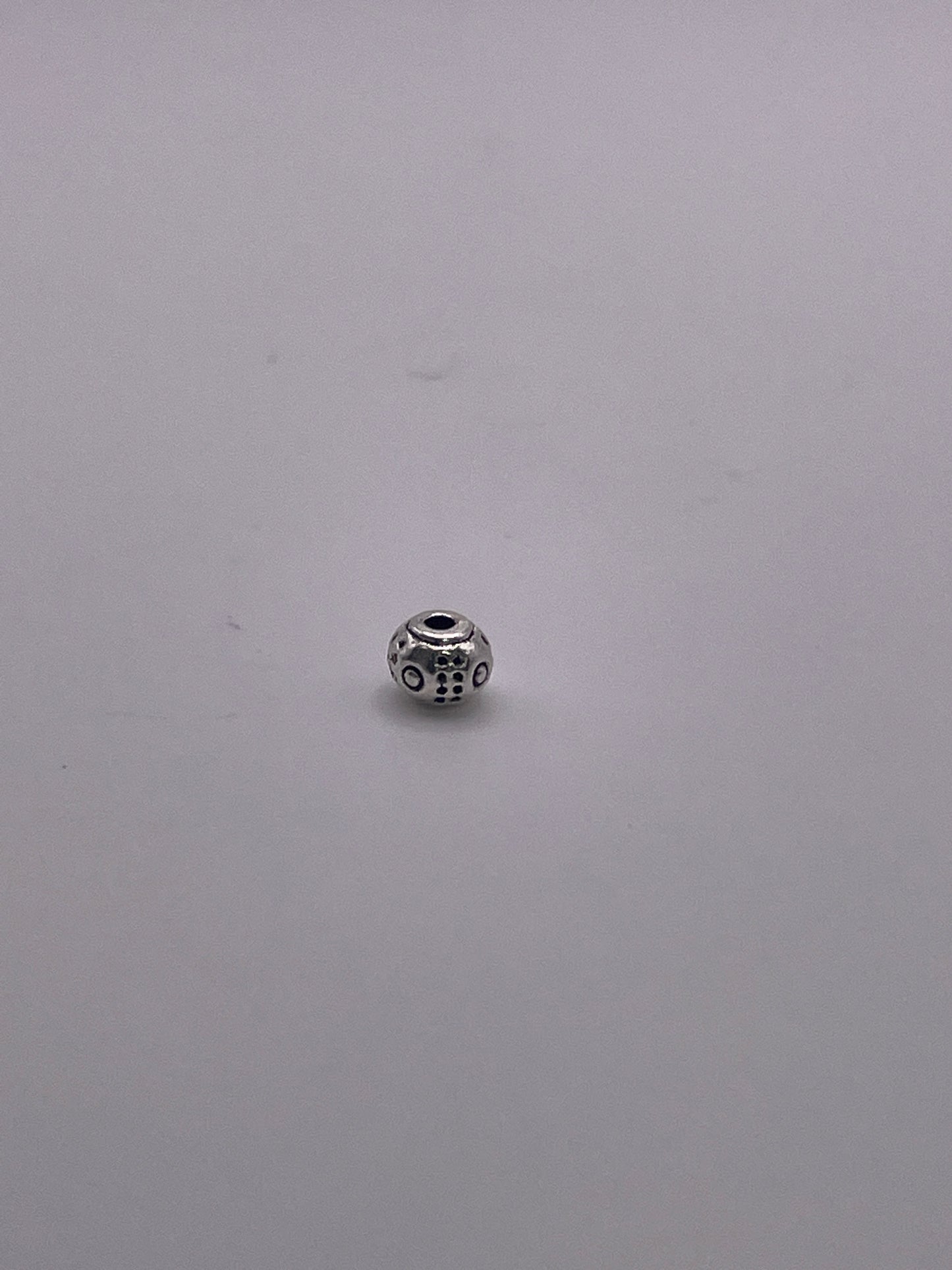 Pewter Dotted Bead .35