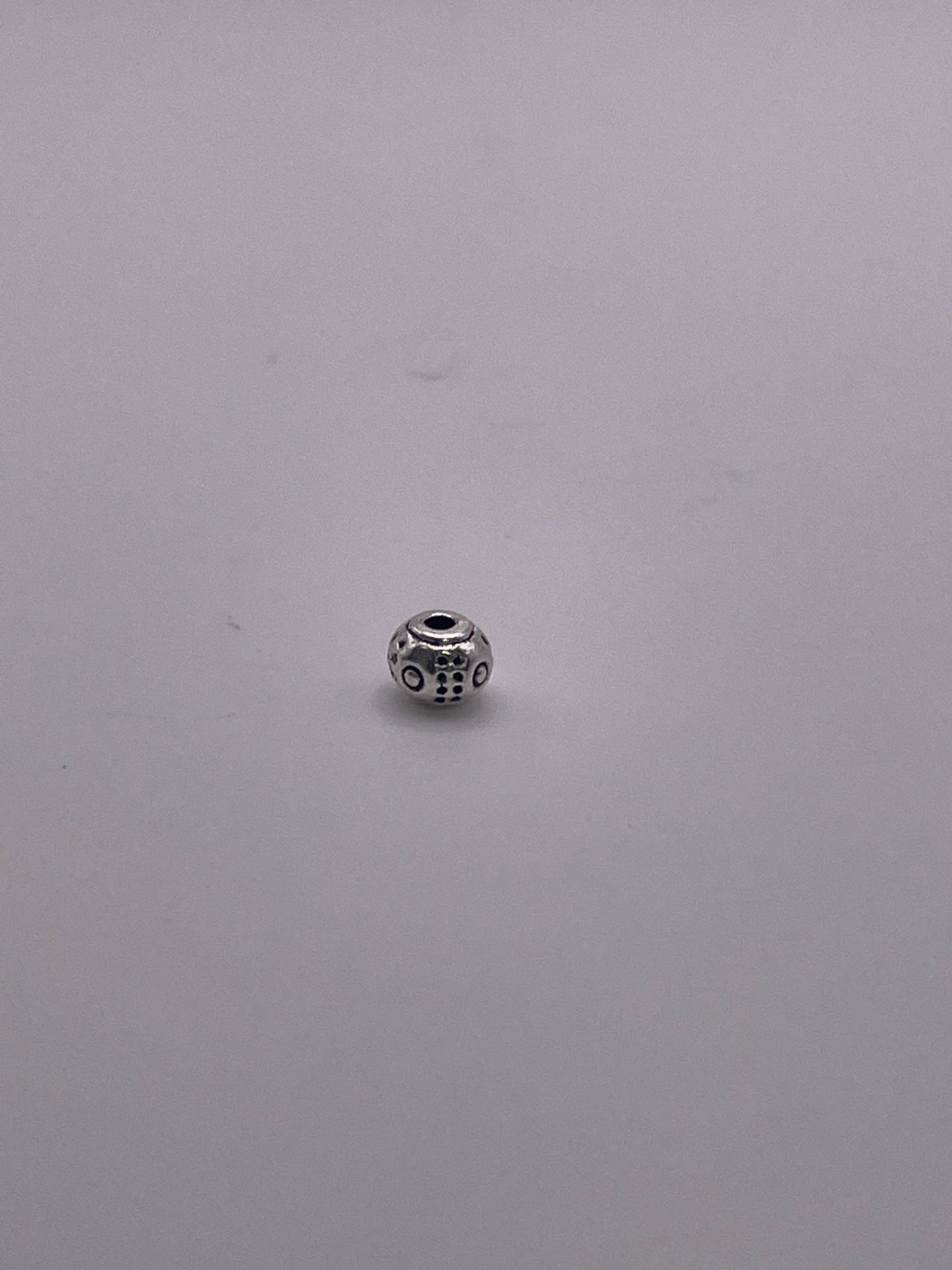 Pewter Dotted Bead .35