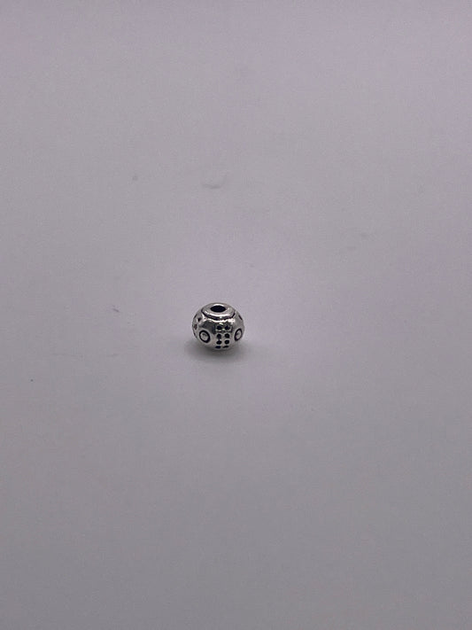 Pewter Dotted Bead .35