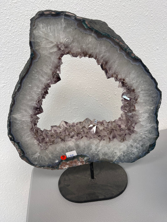 Amethyst Triangle Ring 17” on Stand