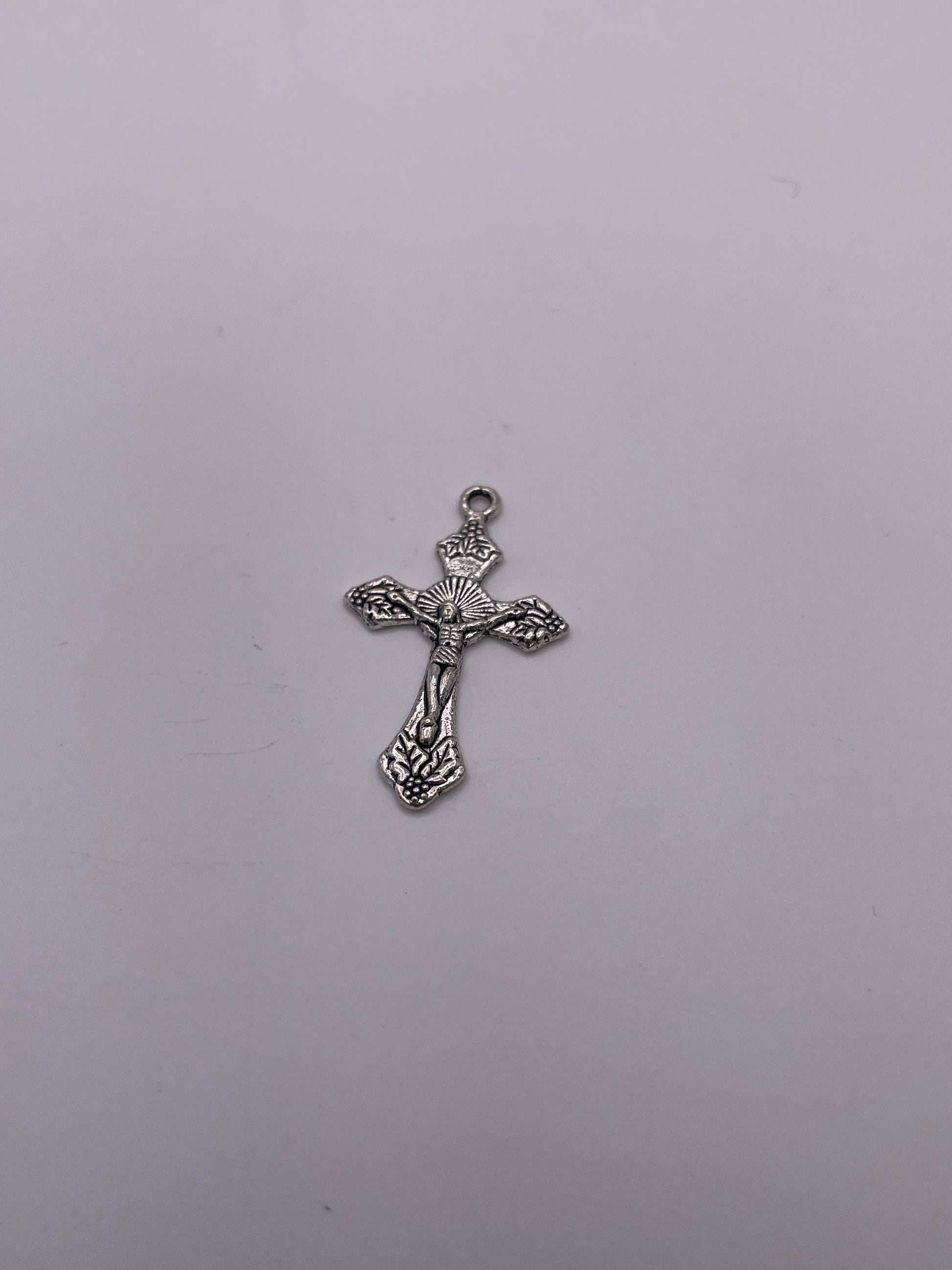 Pewter Jesus Cross Charm .95