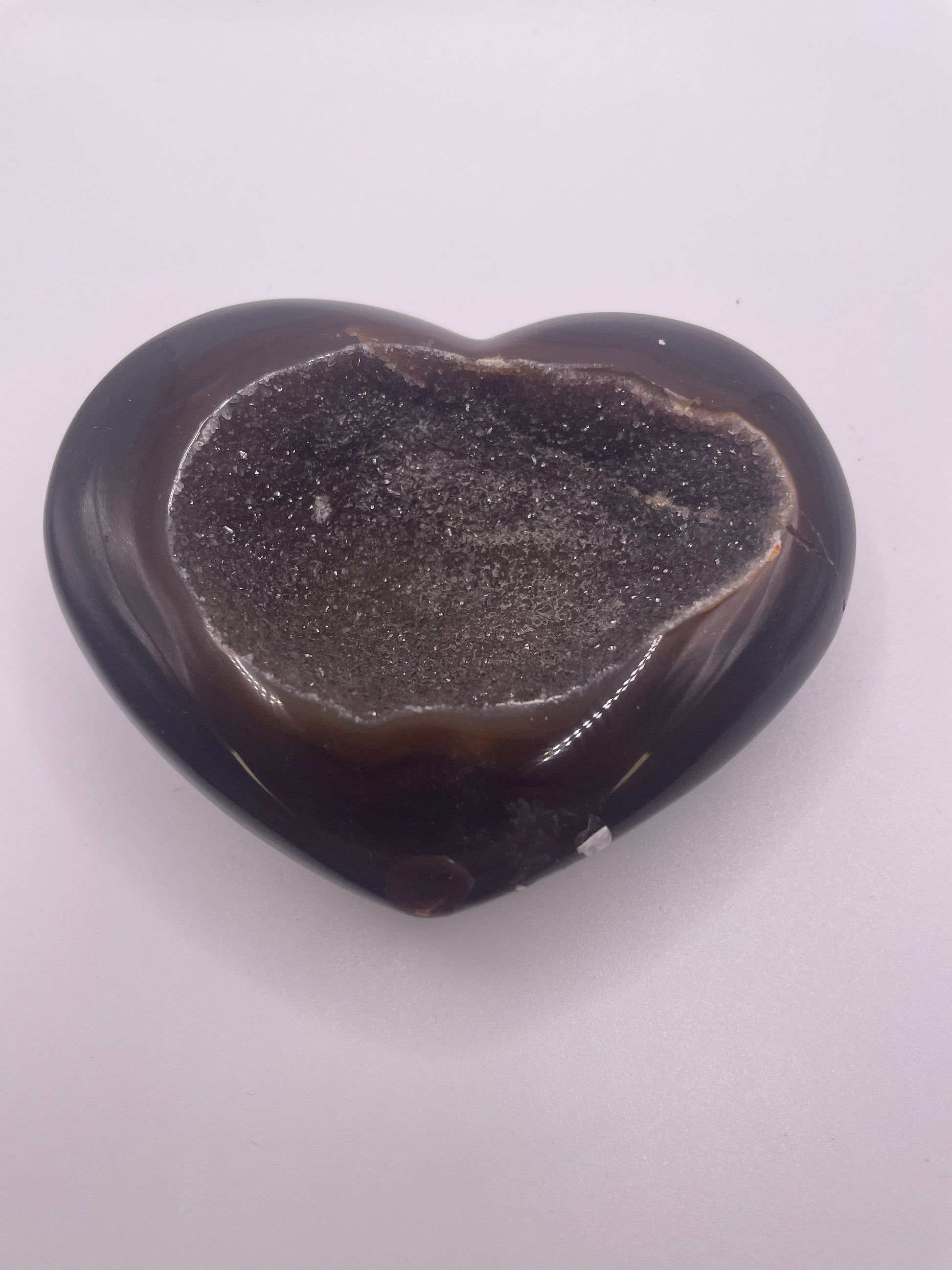 Agate Druzy Heart Large