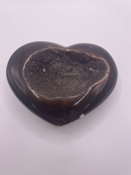 Agate Druzy Heart Large