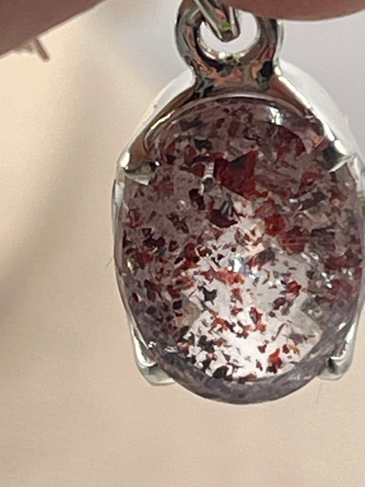Lepidocrocite Faceted Sterling Silver Pendant