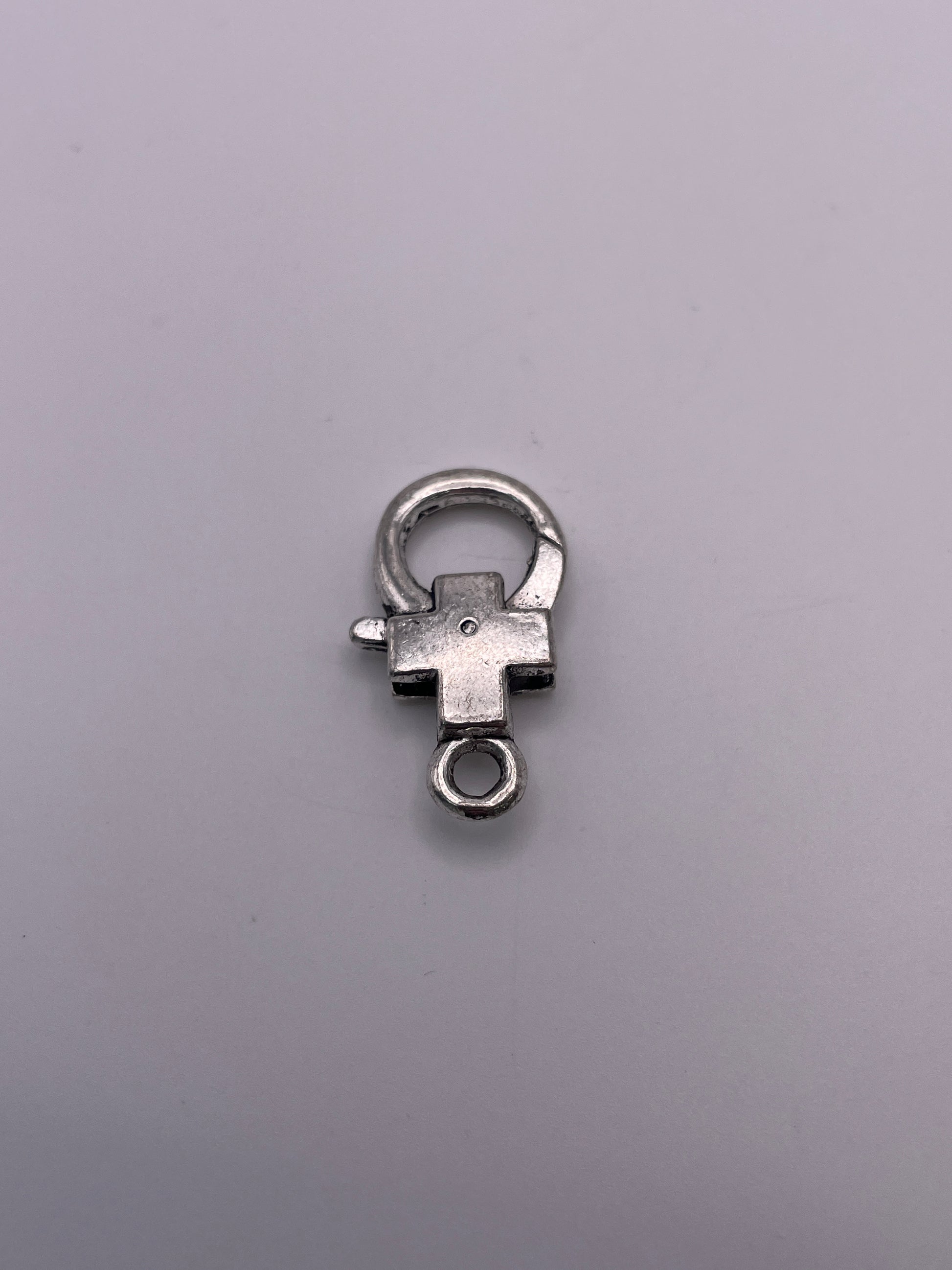 Pewter Cross Lobster Clasp 1.30