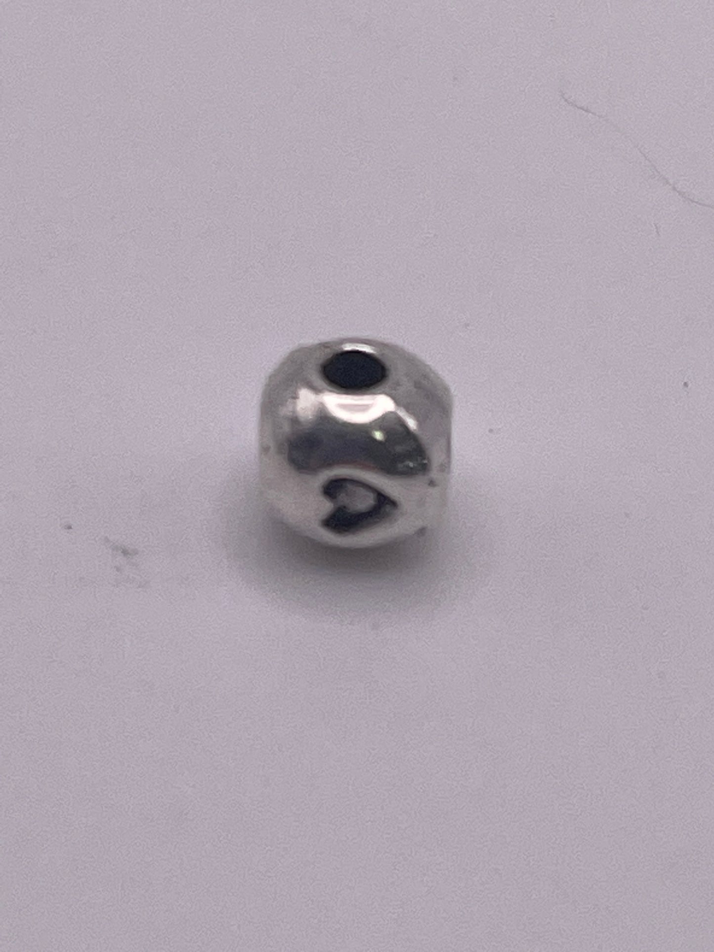 Pewter Heart Hole Bead .45