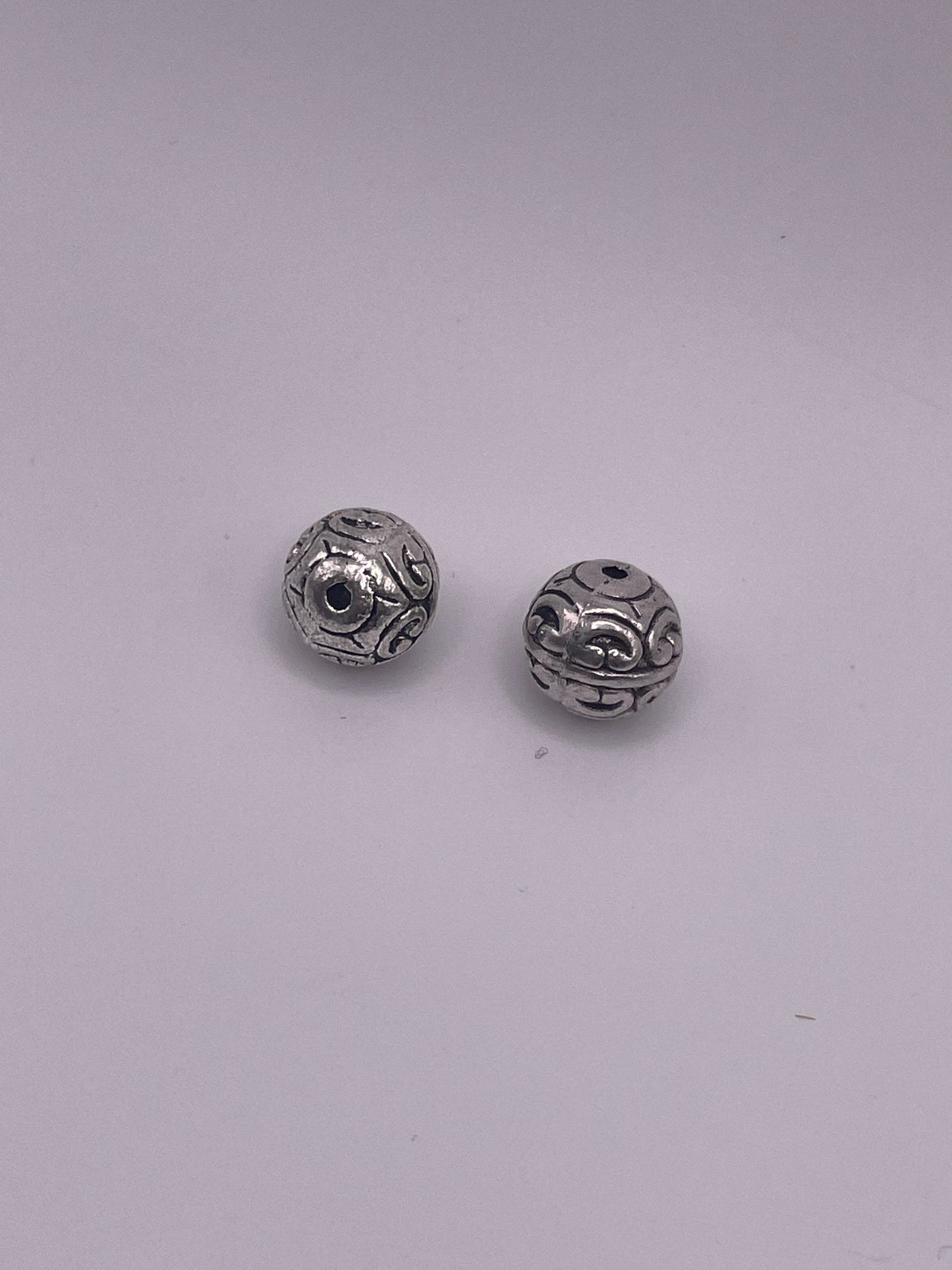 Pewter Bead Patterned 1.5